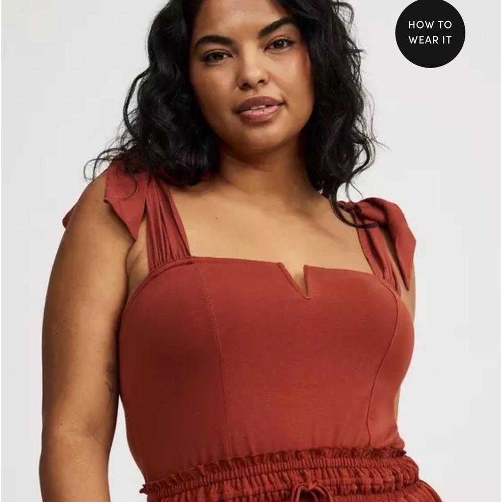 Torrid Rust Sleeveless Blouse